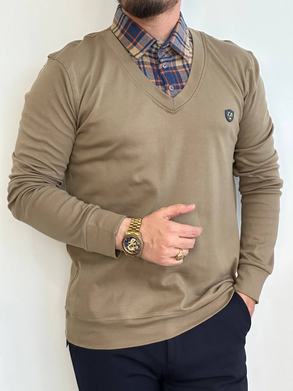 بلوز یقه پیراهنی